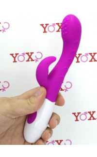 Yoxo Sexy Shop - Vibratore Rabbit Fucsia in Silicone 20 x 3 cm.