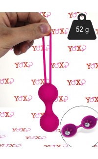 Yoxo Sexy Shop - Fitty 2 - Sfere Vaginali Oscillanti da 52 g. in Puro Silicone 7 x 2,8 cm. Fucsia