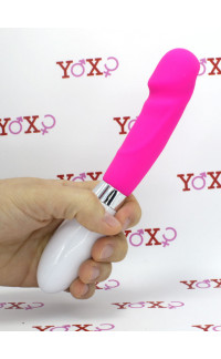 Yoxo Sexy Shop - Massaggiatore/vibratore in silicone rosa 20,8 x 3,5 cm.