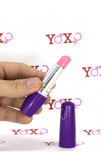 Yoxo Sexy Shop - Stimolatore clitoride a forma di rossetto fucsia 9,5 x 2,6 cm.
