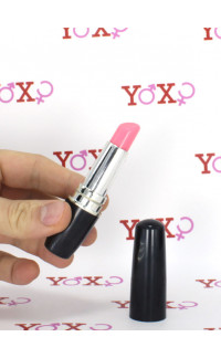 Yoxo Sexy Shop - Stimolatore clitoride a forma di rossetto nero 9,5 x 2,6 cm.