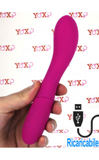 Yoxo Sexy Shop - Sugar - Vibratore G-Spot in Silicone Morbido e Flessibile 19 x 3,5 cm. Ricaricabile con USB Fucsia