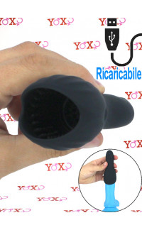 Yoxo Sexy Shop - Tiper Tip - Masturbatore Vibrante Ricaricabile USB Nero