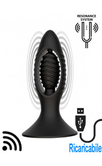 Yoxo Sexy Shop - Lancer - Cuneo Anale con Effetto Amplificazione di Vibrazione 12 x 3,5 cm. in Silicone con Telecomando Wireless Ricaricabile