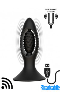 Yoxo Sexy Shop - Lancer - Cuneo Anale con Effetto Amplificazione di Vibrazione 12 x 3,5 cm. in Silicone con Telecomando Wireless Ricaricabile