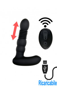 Yoxo Sexy Shop - Stimolatore Prostata Vibrante con Spinta e Riscaldante in Silicone con Telecomando 15 x 3,6 cm. Ricaricabile USB