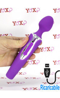 Yoxo Sexy Shop - Massaggiatore RICARICABILE in Puro Silicone LEGEND 21 x 4 cm.