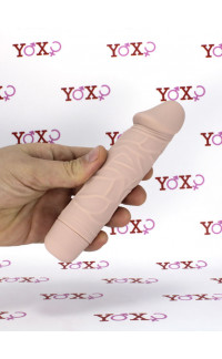 Yoxo Sexy Shop - Vibratore Realistico in PURO SILICONE impermeabile 16 x 3,5 cm. Color Carne