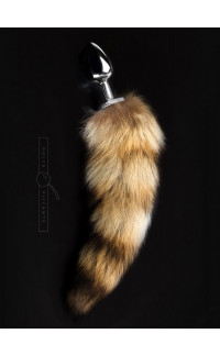 Yoxo Sexy Shop - Cuneo Anale in Acciaio con Coda da Volpe 12 X 4 cm.
