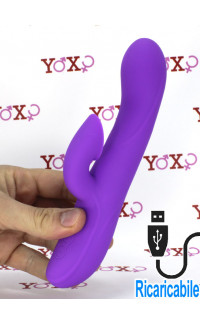 Yoxo Sexy Shop - Vibratore Rabbit con Succhia Clitoride Euphoria 19,5 x 3,5 cm.