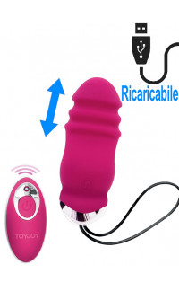 Yoxo Sexy Shop - Sunny Side Up - Ovetto Pulsante Wireless in Silicone 8,9 x 3,3 cm. Fucsia Ricaricabile con USB