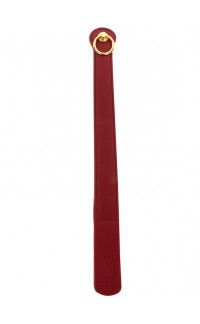 Yoxo Sexy Shop - Sculacciatore Doppio in Ecopelle con Anello Metallico al Fondo Rosso e Oro