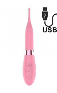 Yoxo Sexy Shop - Vibratore per Clitoride Pin Point Fest in Silicone Rosa Ricaricabile con USB