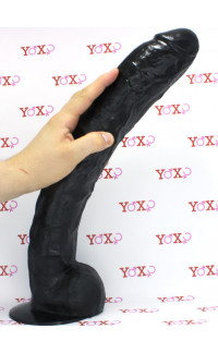 Yoxo Sexy Shop - Fallo realistico gigante Brutus nero 44,5 x 7,3 cm.