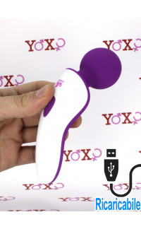 Yoxo Sexy Shop - Massaggiatore Vibrante in Puro Silicone Waterproof - Ricaricabile USB