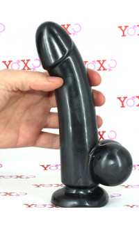 Yoxo Sexy Shop - Fallo Nero liscissimo 19 x 4,2 cm.