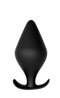 Yoxo Sexy Shop - Cuneo Anale in Puro Silicone Nero da Passeggio 12,5 x 6 cm.
