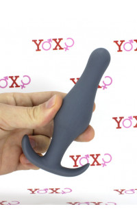 Yoxo Sexy Shop - Cuneo Anale in Puro Silicone Grigio da Passeggio 12,7 x 3,5 cm.