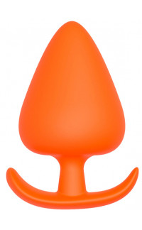 Yoxo Sexy Shop - Cuneo Anale in Puro Silicone Arancio da Passeggio 13,4 x 7 cm.