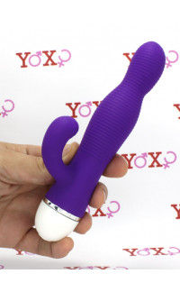 Yoxo Sexy Shop - Vibratore in silicone con rilievi stimolanti morbido e flessibile 12 x 2,5 cm.