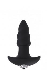 Yoxo Sexy Shop - Cuneo Anale Vibrante in Silicone Nero da Passeggio a Freccia 9 x 3 cm.