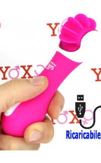 Yoxo Sexy Shop - Lingue lecca clitoride in silicone magenta ricaricabile USB