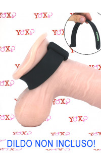Yoxo Sexy Shop - Anello Fallico per Pene e Testicoli in Silicone Regolabile 23 cm. di Lunghezza Nero