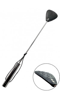Yoxo Sexy Shop - Frustino da Fantino in Acciaio e Cuoio con Punte in Metallo e Laccio in Pelle 63 cm.