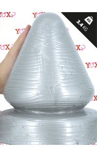 Yoxo Sexy Shop - Sirup XL - Cuneo Anale Gigante Striato 26 x 18 cm. Grigio Chiaro