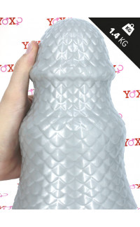 Yoxo Sexy Shop - Scaly L - Cuneo Anale Gigante Squamato 22 x 13 cm. Grigio Chiaro