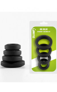 Yoxo Sexy Shop - Anelli Fallici Kit di 4 Cockring Big Bulge in Silicone Nero