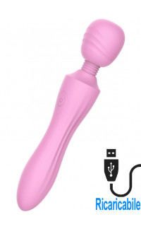 Yoxo Sexy Shop - Pink Lady Massaggiatore in Silicone 21,6 x 4,2 cm. Rosa Ricaricabile con USB