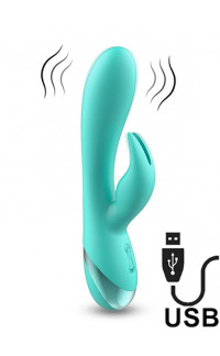 Yoxo Sexy Shop - Vibratore Rabbit Ava USB Ricaricabile Verde Acqua 10 x 3,5 cm