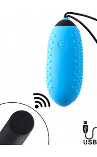 Yoxo Sexy Shop - Ovetto Vibrante G4 in Silicone Azzurro Ricaricabile con USB