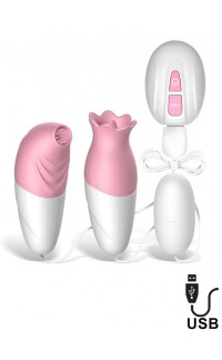 Yoxo Sexy Shop - Succhia e Lecca Clitoride con Ovetto Vibrante Orchest in Silicone Ricaricabile con USB