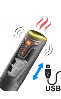Yoxo Sexy Shop - Masturbatore Automatico Conor con Spinta, Vibrazione ed Effetto Riscaldante
