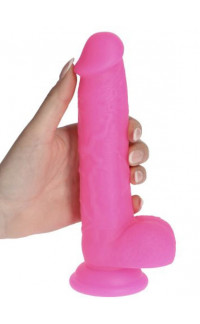 Yoxo Sexy Shop - Fallo Realistico Morbido e Flessibile in Puro Silicone Rosa 21 X 4,3 cm.