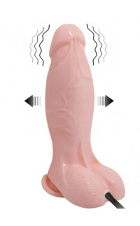 Yoxo Sexy Shop - Vibratore Realistico Gonfiabile Color Carne 18,8 x 4,3 cm.