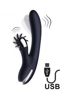 Yoxo Sexy Shop - Vibratore Rabbit con Lingue Rotanti ed Movimento Simula Dito USB Ricaricabile 15 x 3,5 cm