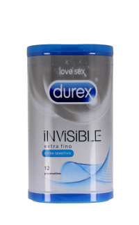 Yoxo Sexy Shop - Profilattici Durex Invisible Ultra Sottile - 12 Pezzi