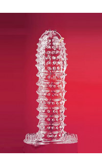 Yoxo Sexy Shop - Guaina Fallica Trasparente Super Elastica con Punte Stimolanti