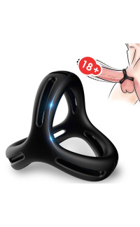 Yoxo Sexy Shop - Cockring X-Ring Anello Doppio in Silicone Nero