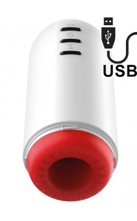 Yoxo Sexy Shop - Masturbatore Maschile Vibrante con Compressione in Silicone Rocket Ricaricabile USB