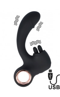 Yoxo Sexy Shop - Vibratore Rabbit con Setole Lecca Clitoride Qiot 10 x 4 cm USB Ricaricabile