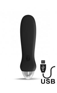 Yoxo Sexy Shop - Vibratore Luxo in Silicone  11,5 x 3 cm Ricaricabile con USB Nero