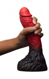 Yoxo Sexy Shop - Lycan - Dildo di Licantropo con Aggancio Universale 26,6 x 5 cm. Rosso e Nero