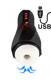 Yoxo Sexy Shop - Masturbatore Vibrante con Effetto Risucchio e Mungitore Storm Ricaricabile USB