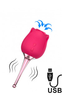 Yoxo Sexy Shop - Succhia Clitoride Rose Gold con Vibrazione USB Ricaricabile