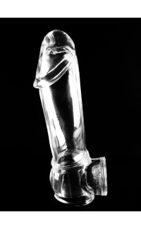 Yoxo Sexy Shop - ZIZI Guaina per Pene e Testicoli Trasparente 19 X 5 cm.