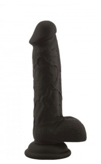 Yoxo Sexy Shop - Fallo Realistico Morbido e Flessibile Real Safe Rod in Puro Silicone Nero 18,5 x 4 cm.